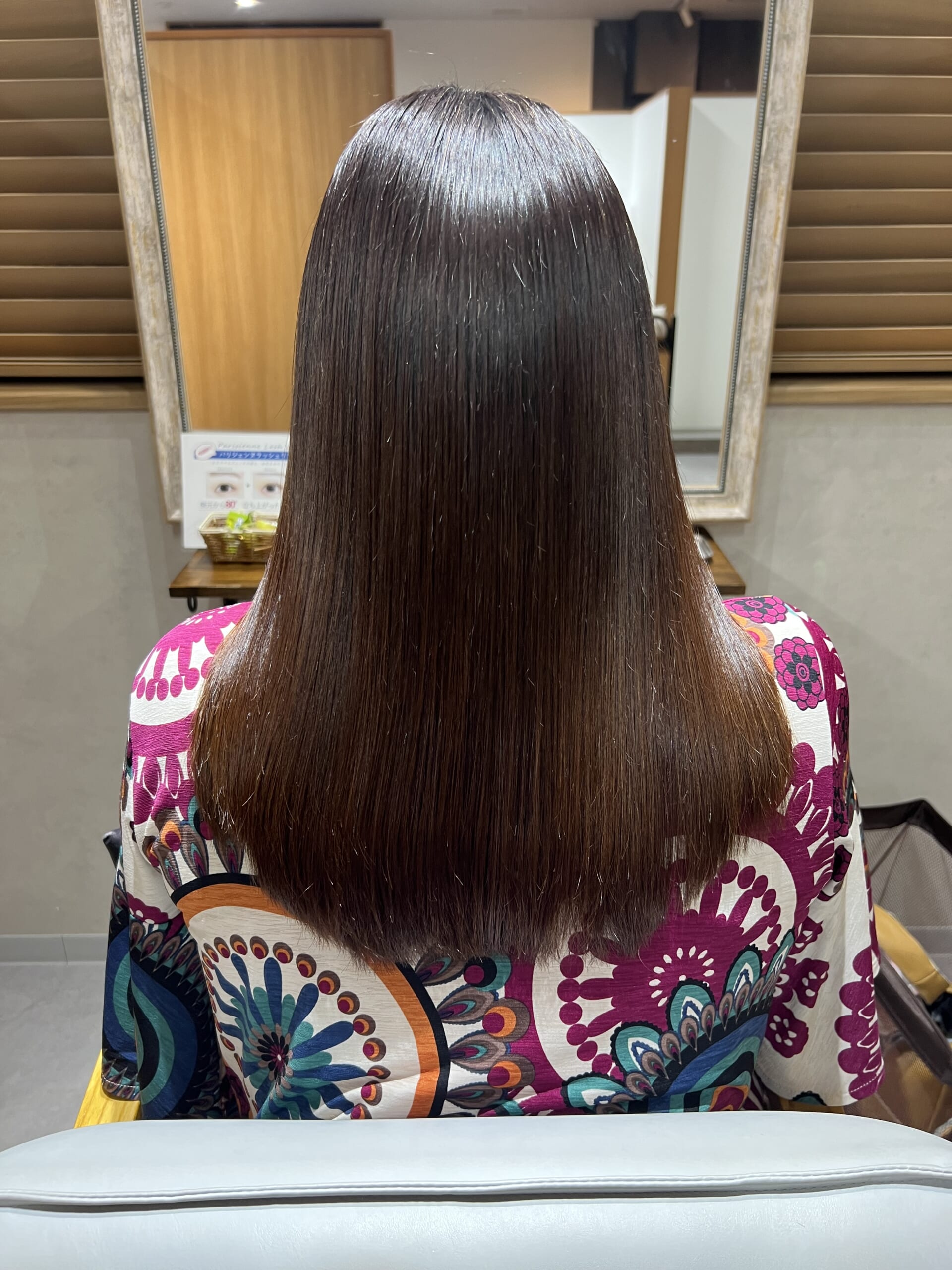 髪質改善ストレートエステ施術後